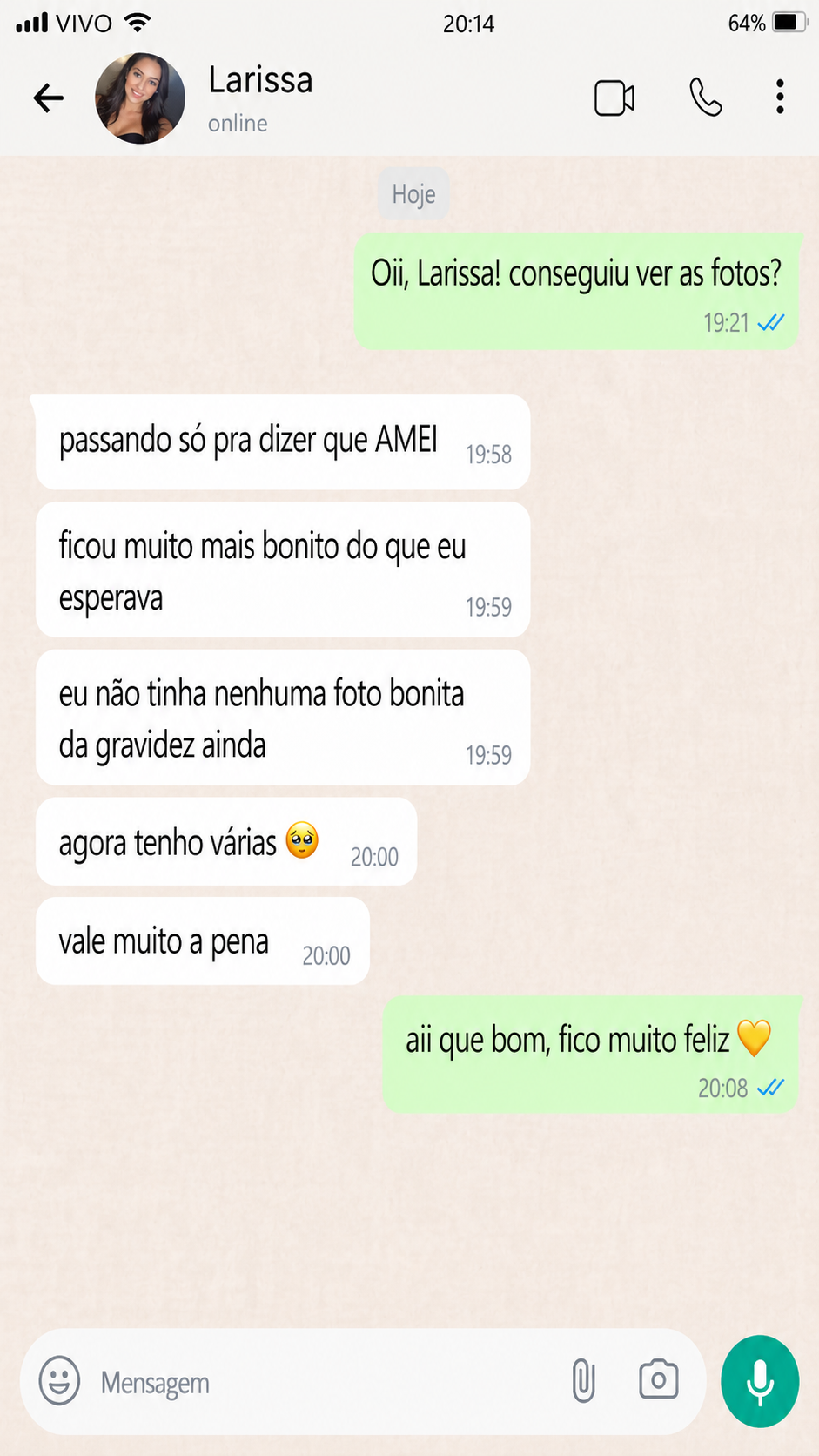 Depoimento de cliente 1